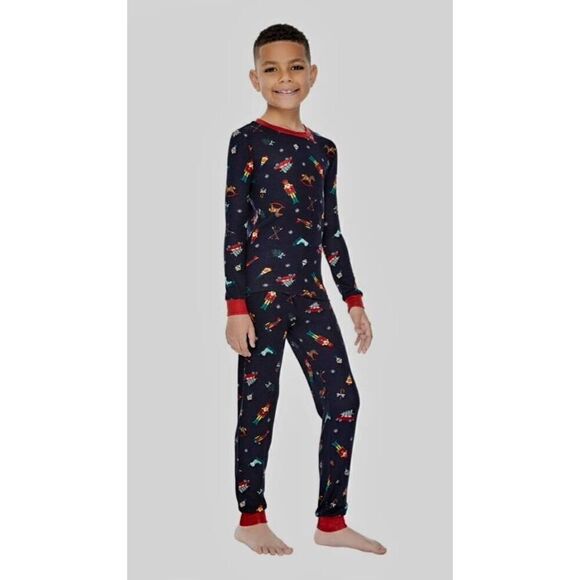 NIP MEMBERS MARK UNISEX HOLIDAY KIDS PAJAMA SET - Picture 4 of 6